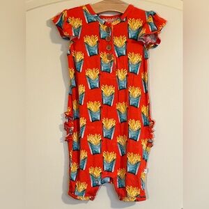 2T POSH PEANUT Bamboo French Fry 
Romper